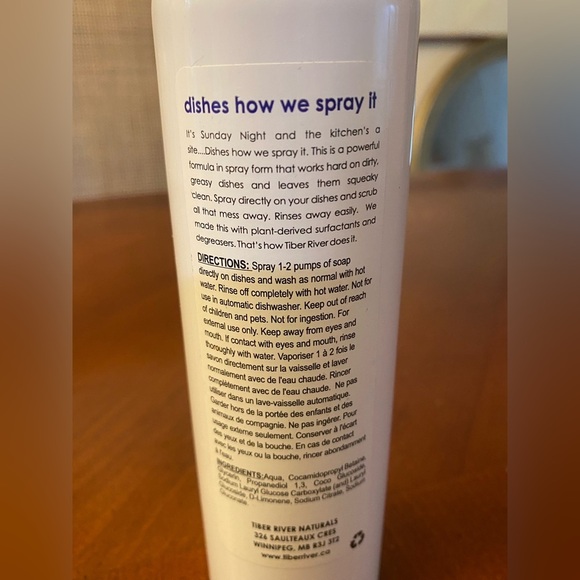 Tiber River Natural Dish Spray - Picture 2 of 2